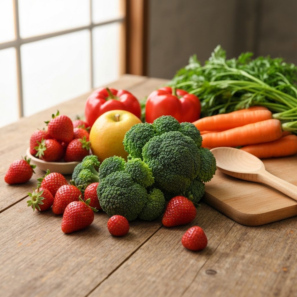 Frisches Gemüse und gesunde Lebensmittel